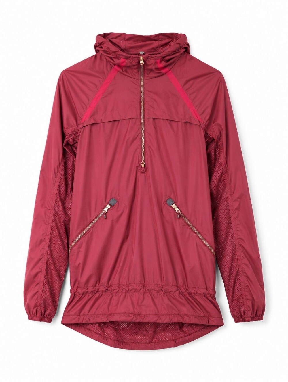 Lululemon Miss Misty Pullover Jacket Rust Berry Wind Water Resistant sz 4